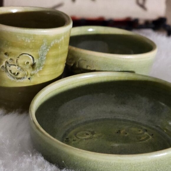 Charming Handmade Pottery Ducky Set - Picture 5 of 11